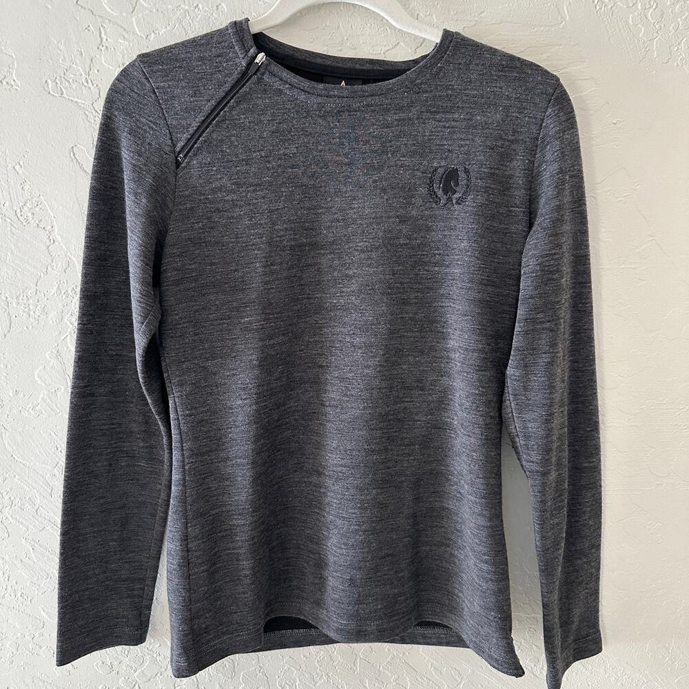 ARISTA Equestrian | Womens Merino Wool Elbow Patch Riding Top Zipper S Petite